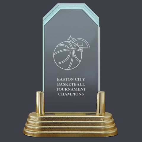 Pop-In<sup>TM</sup> Jade Acrylic Award Trophy w/ Pedestal Base