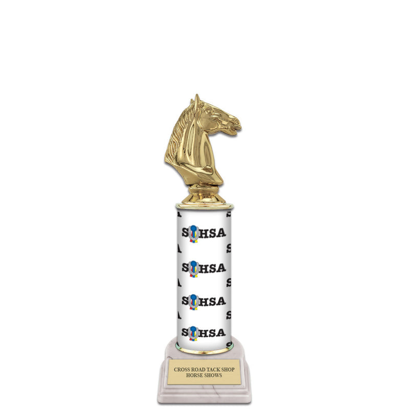 11" Design Your Own Award Trophy With White Base