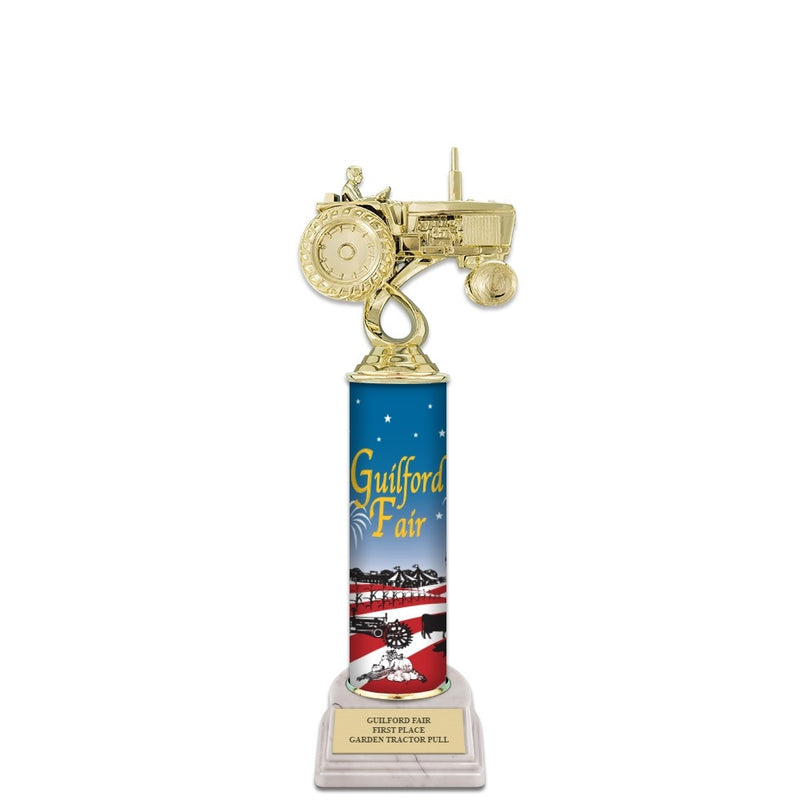 12" Design Your Own Award Trophy With White Base