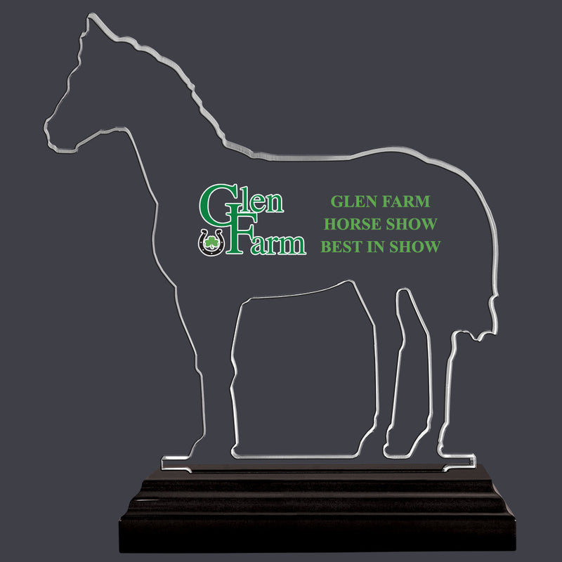 8" Custom Full Color Horse Acrylic Award