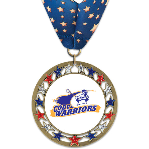 2-3/4"  Custom RSG Award Medal w/ Millennium Neck Ribbon