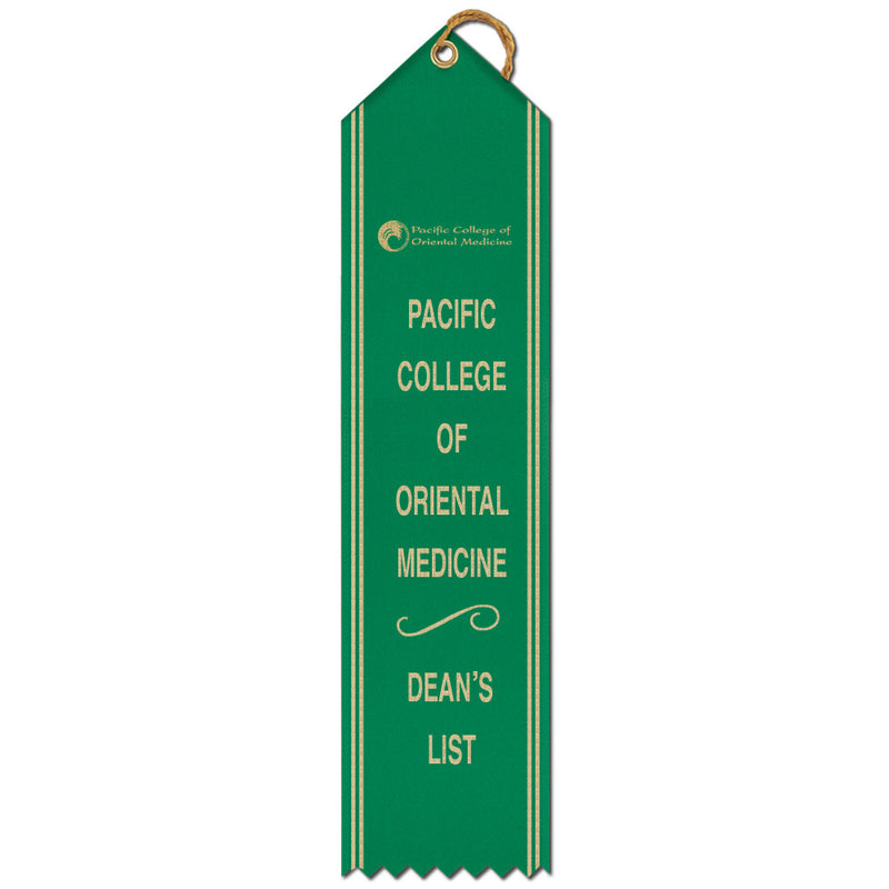 2" x 10" Custom Point Top Award Ribbon With Border