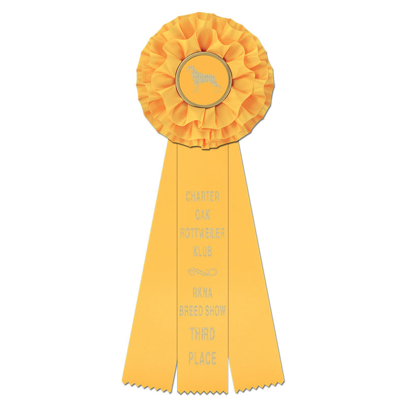 Rutland 3 Rosette Award Ribbon