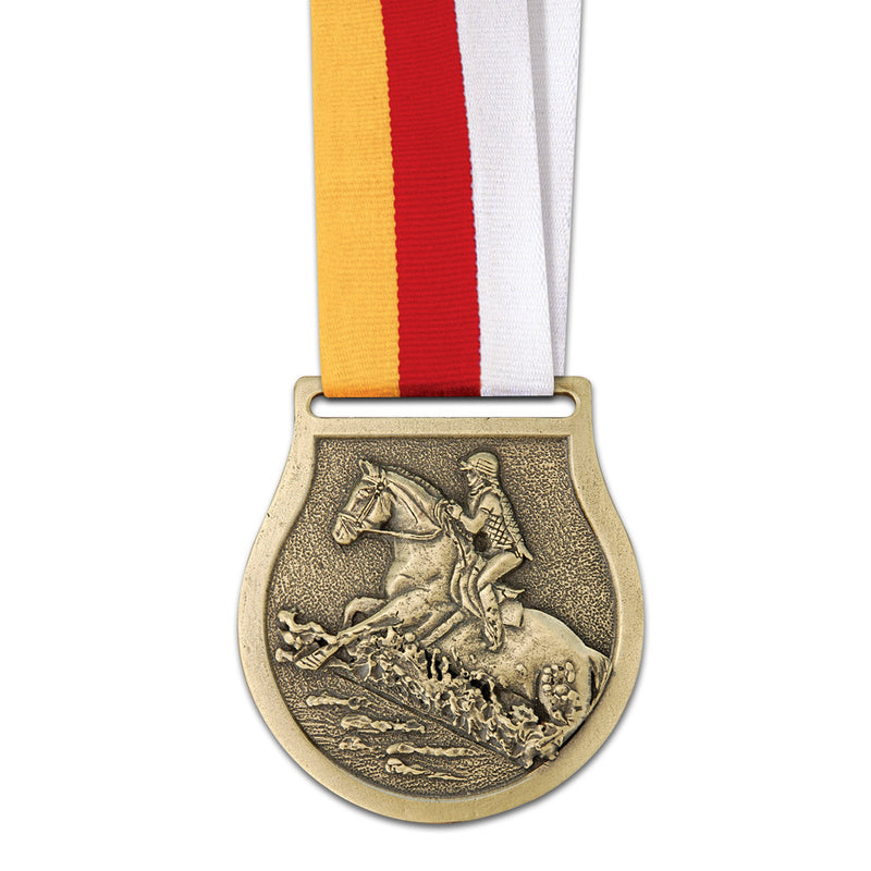 2-1/2" VX Award Medal With Grosgrain Neck Ribbon