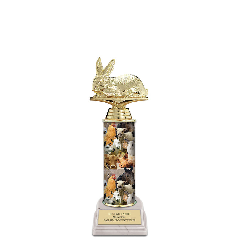 11" White Base Award Trophy