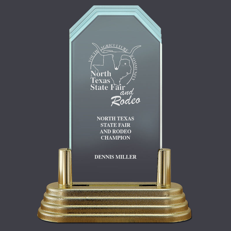 Pop-In<sup>TM</sup> Jade Acrylic Award Trophy w/ Pedestal Base