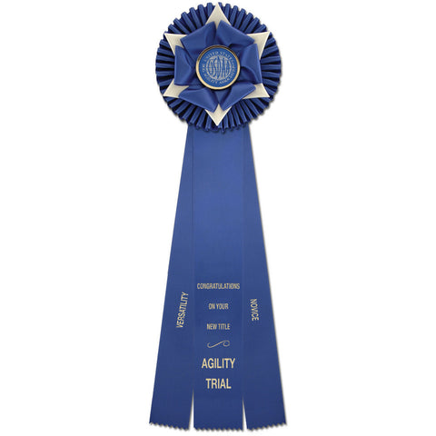 Wheaton 3 Rosette Award Ribbon With 3 Streamer Printing