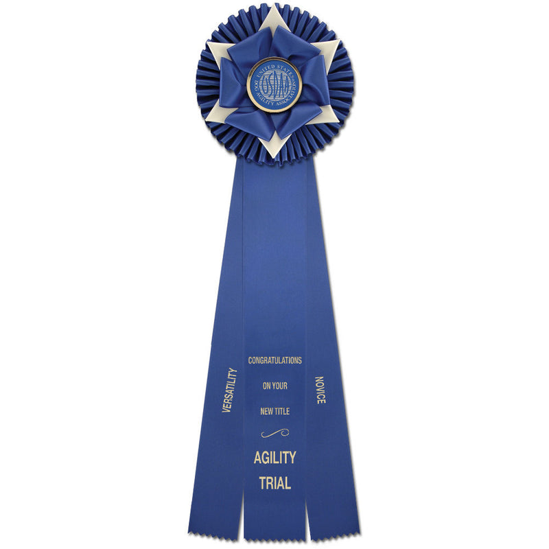 Wheaton 3 Rosette Award Ribbon With 3 Streamer Printing