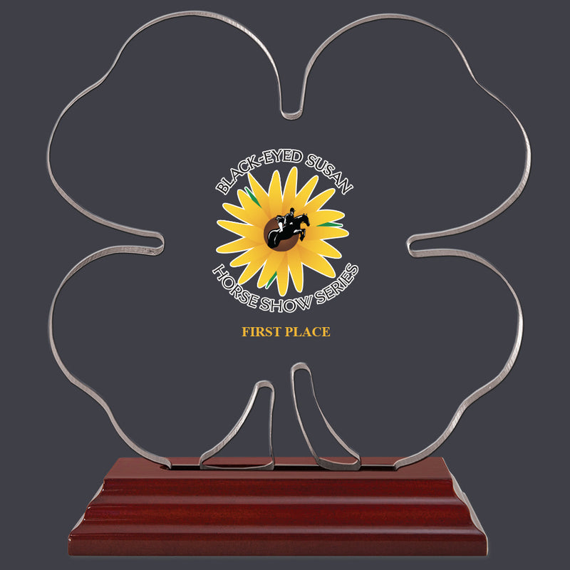 Full Color Clover Shaped Acrylic Award Trophy