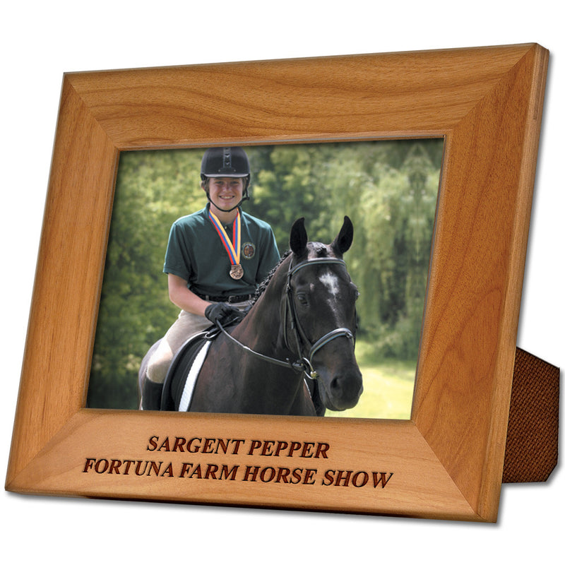 Red Alder Engraved Wooden Frame