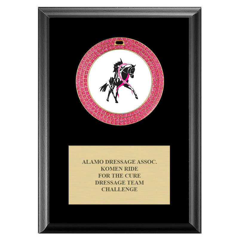 5" x 7"  GEM Medal Award Plaque - Black Finish