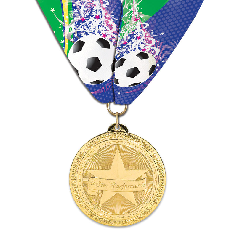 2"  BL Award Medal w/ Custom Millennium Neck Ribbon