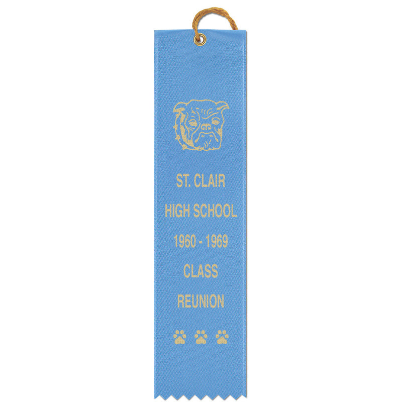 1-5/8" x 6" Custom Square Top Award Ribbon