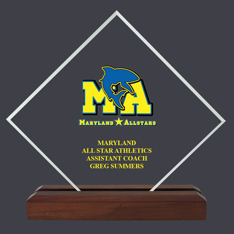 5" x 5" Custom Full Color Diamond Acrylic Award