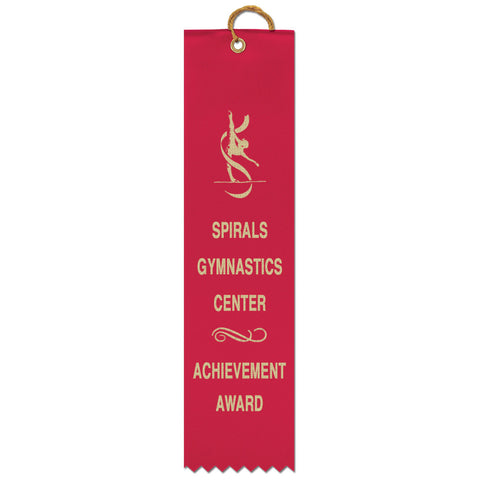 2-1/2" x 8" Custom Square Top Award Ribbon