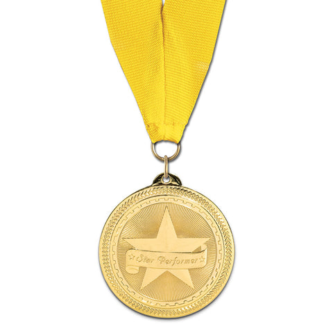 2" Custom BL Award Medal With Grosgrain Neck Ribbon