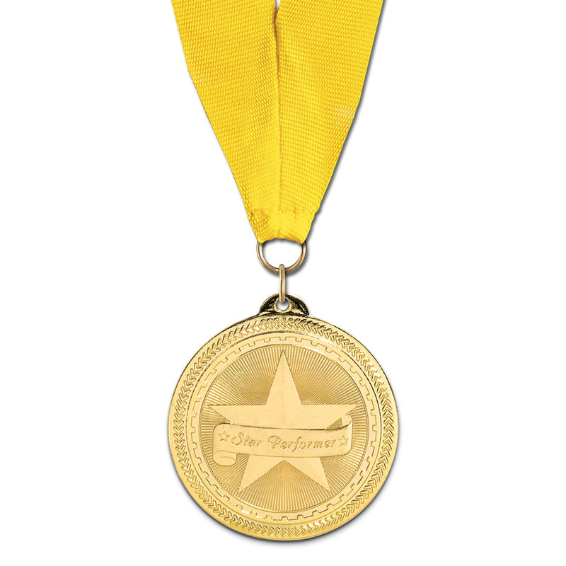 2" Custom BL Award Medal With Grosgrain Neck Ribbon