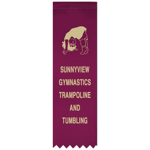 1-5/8" x 6" Custom Hemmed Top Award Ribbon