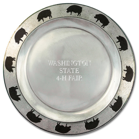 5-3/4" Hog Rim Pewtarex<sup>TM</sup>Award Plate