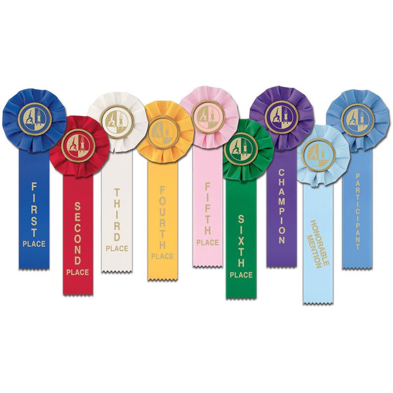 Stock Gymnastics Rosette Award Ribbon