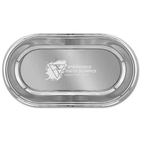 11-1/4" x 6-1/4" Oval Award Tray