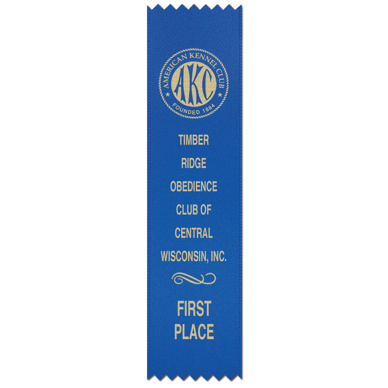 1-5/8" x 6" Custom Pinked Top Award Ribbon