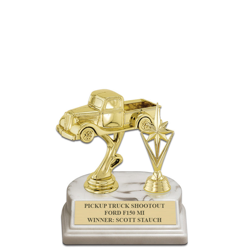 5-1/2" White Base Award Trophy With Trim