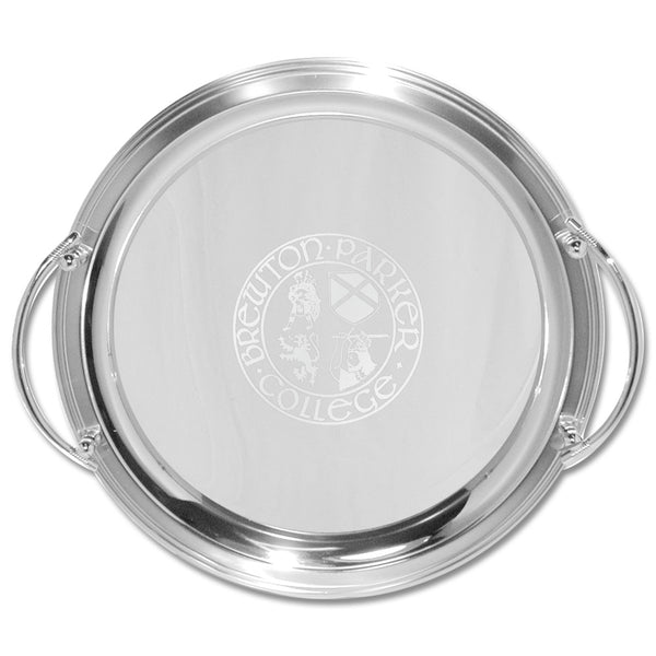 14" Round Award Tray With Handles