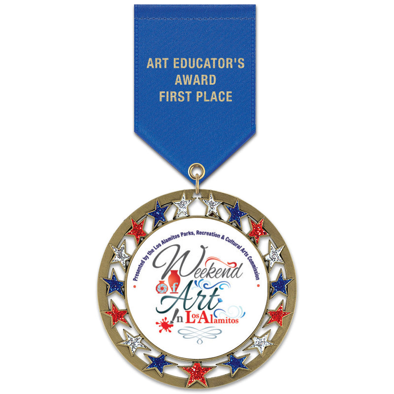 2-3/4”  Custom RSG Award Medal w/ Satin Drape