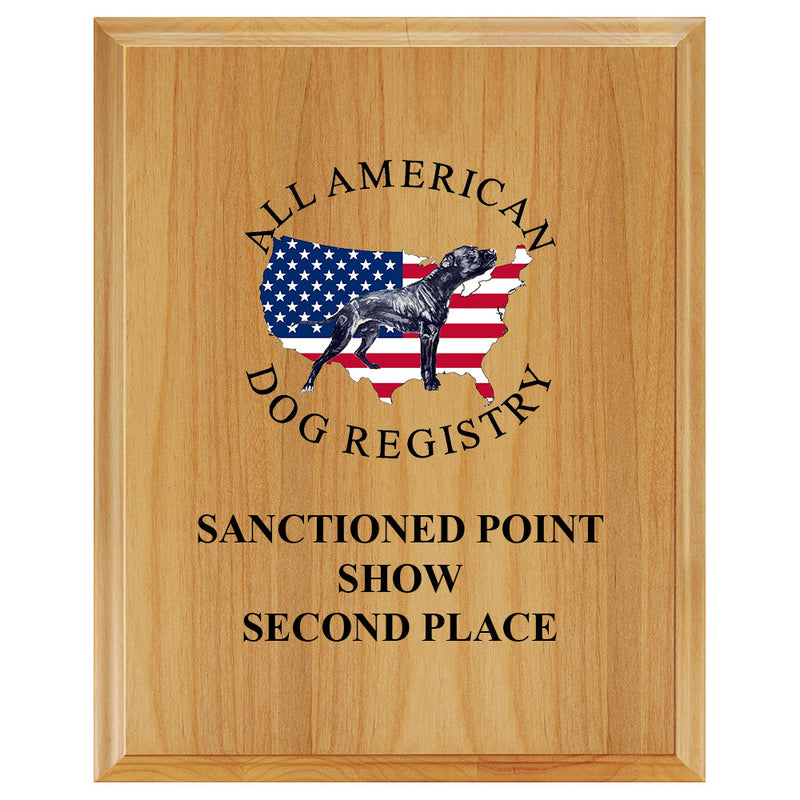 8" x 10"  Full Color Award Plaque - Red Alder