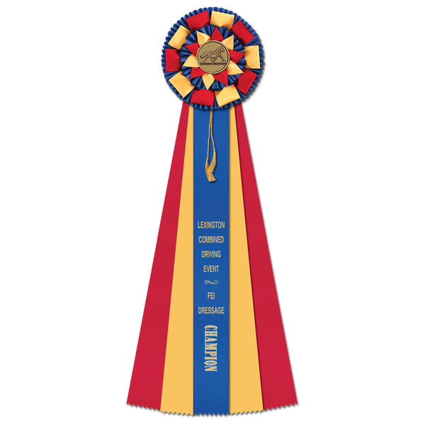 Newton 5 Rosette Award Ribbon