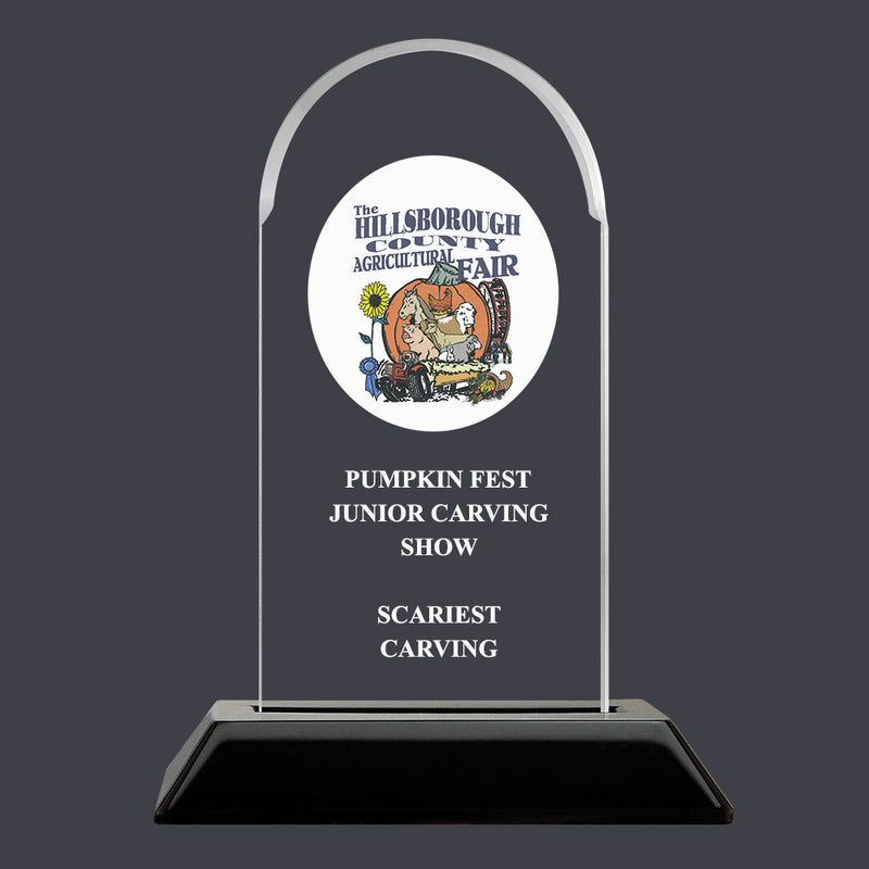 6-1/4" Custom Full Color Arch Acrylic Award