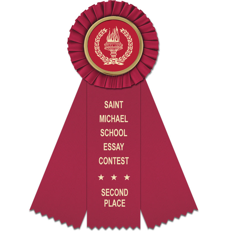 Mere 3 Rosette Award Ribbon