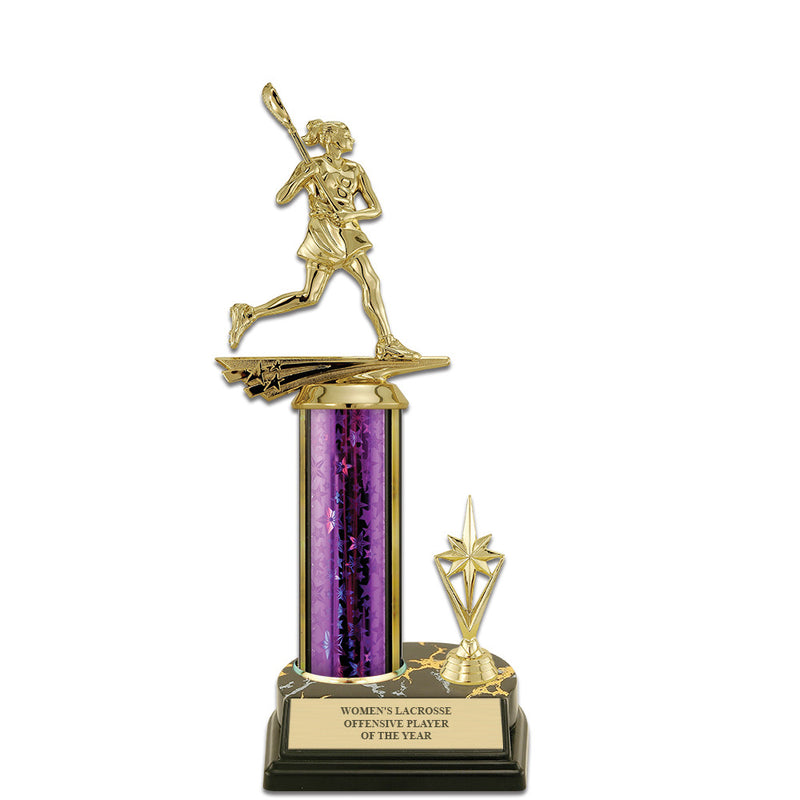 11" Black Base Award Trophy With Trim