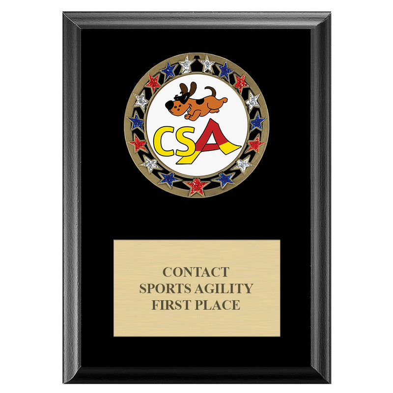 5" x 7"  RSG Award Medal Plaque - Black Finish