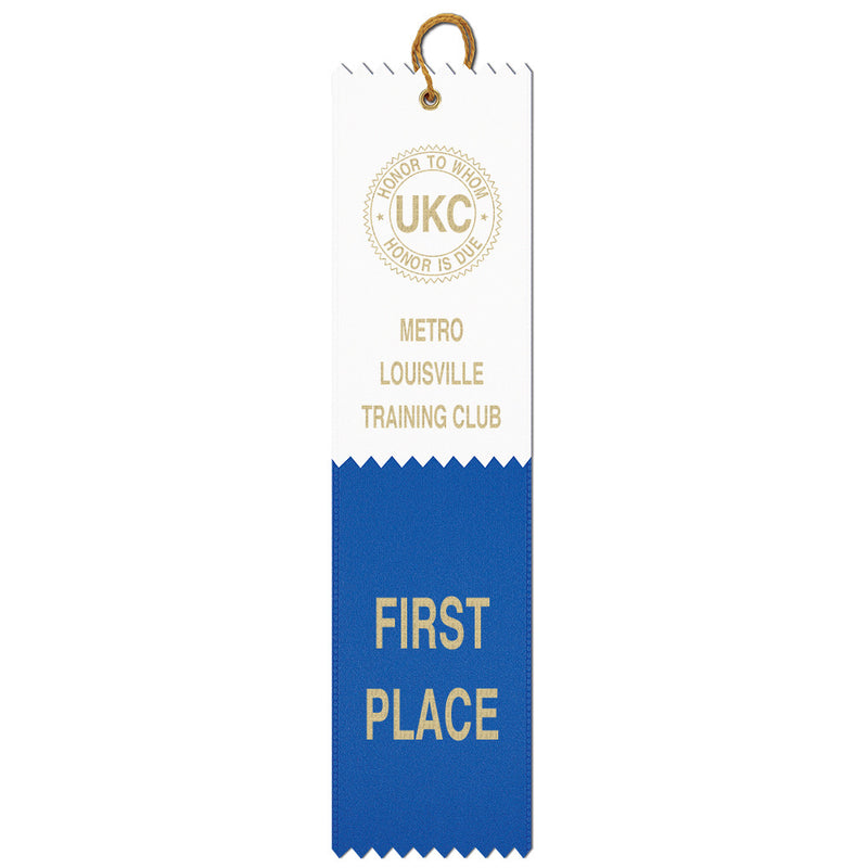 2-1/2" x 10" Custom 2 Layered Pinked Top Award Ribbon