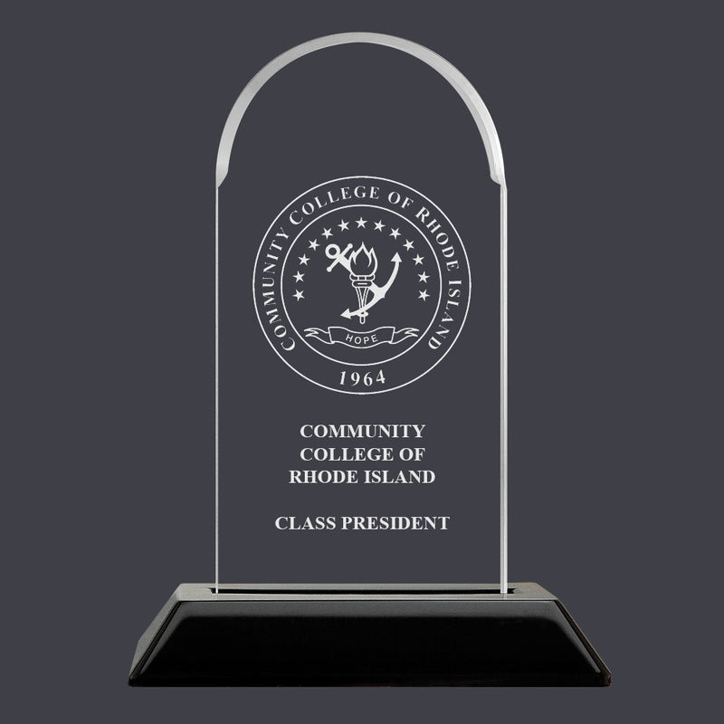 6-1/4" Custom Engraved Arch Acrylic Award