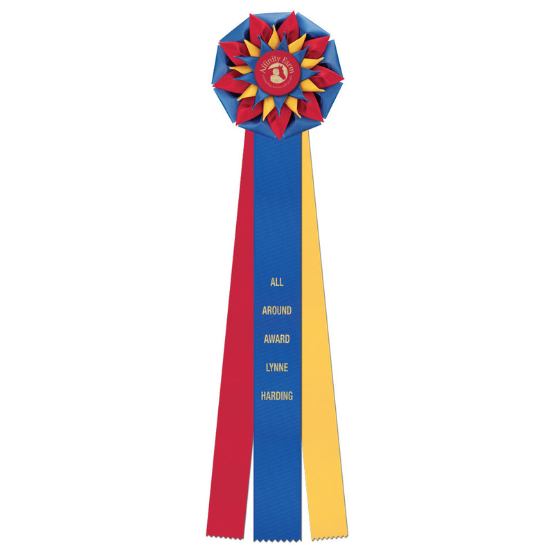 Harwich 3 Rosette Award Ribbon