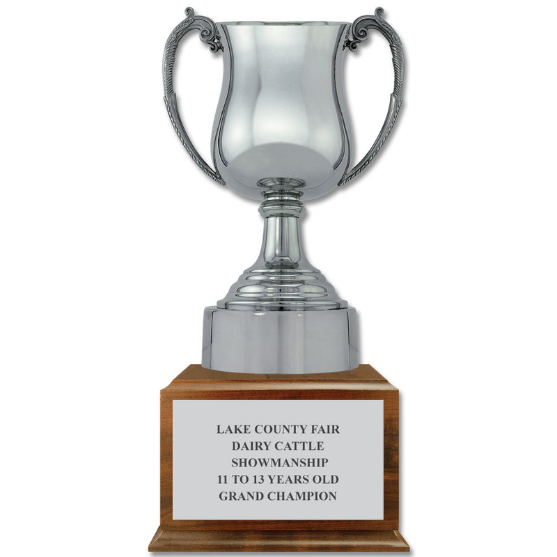 17-1/4" Georgian Award Cup With Cherry Base