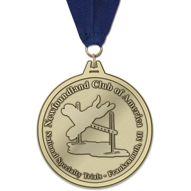 3"  HH Award Medal w/ Grosgrain Neck Ribbon