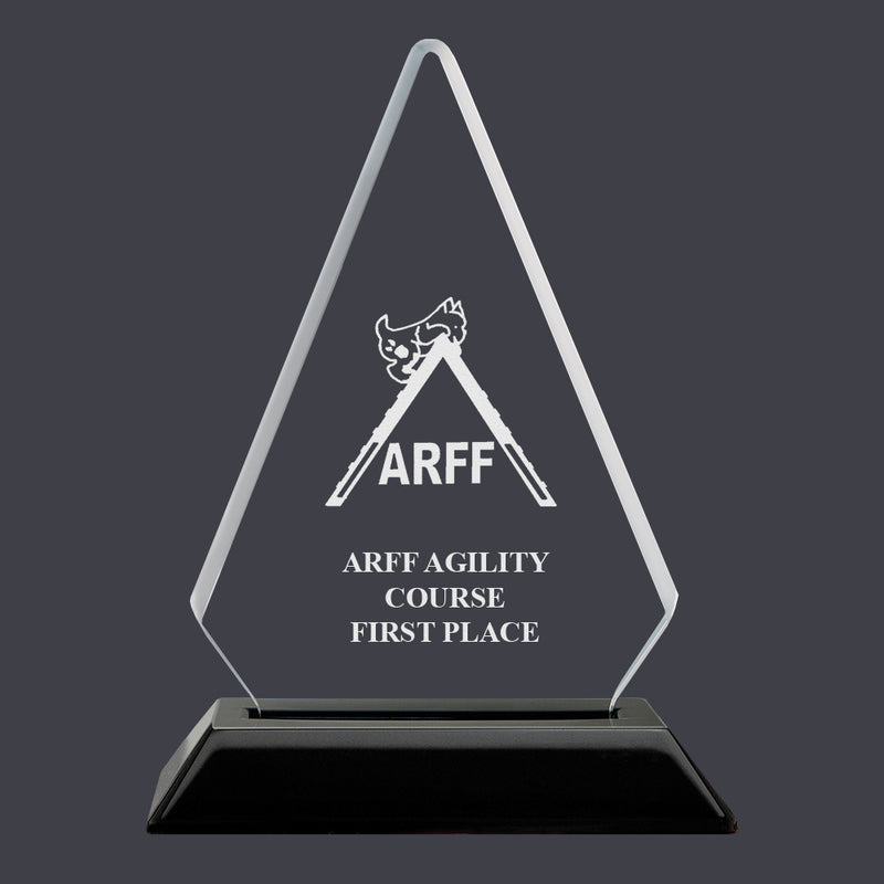 6-1/4" Custom Engraved Arrowhead Acrylic Award