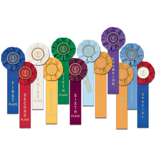 Stock Torch Rosette Award Ribbon