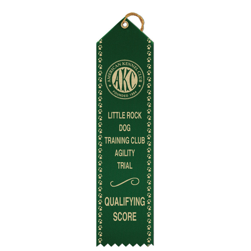 2" x 8" Custom Point Top Award Ribbon With Border