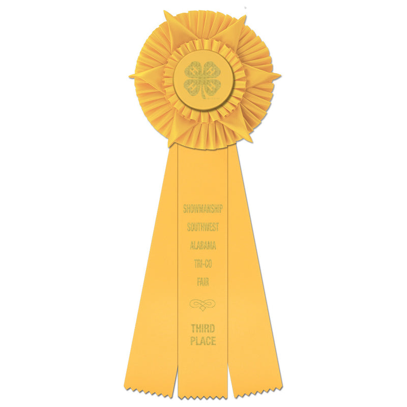 Hampshire 3 Rosette Award Ribbon