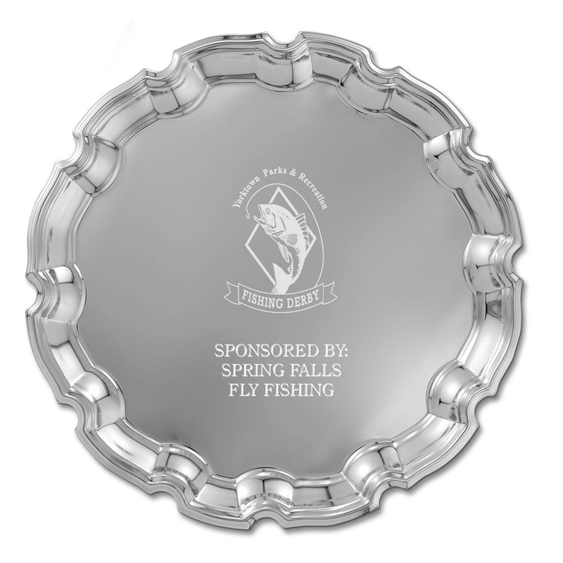 12" Chippendale Award Tray