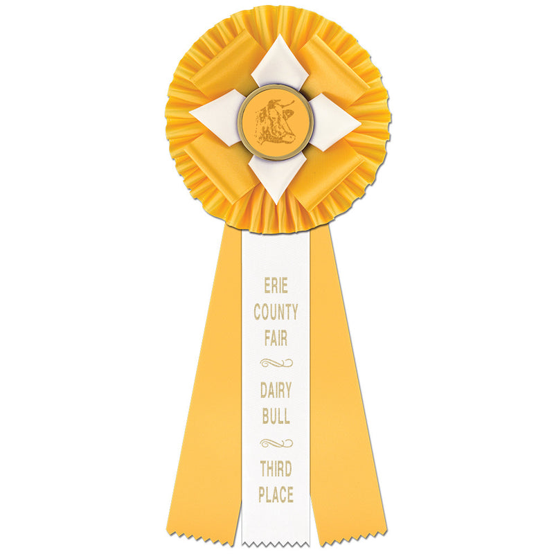 Malden 3 Rosette Award Ribbon