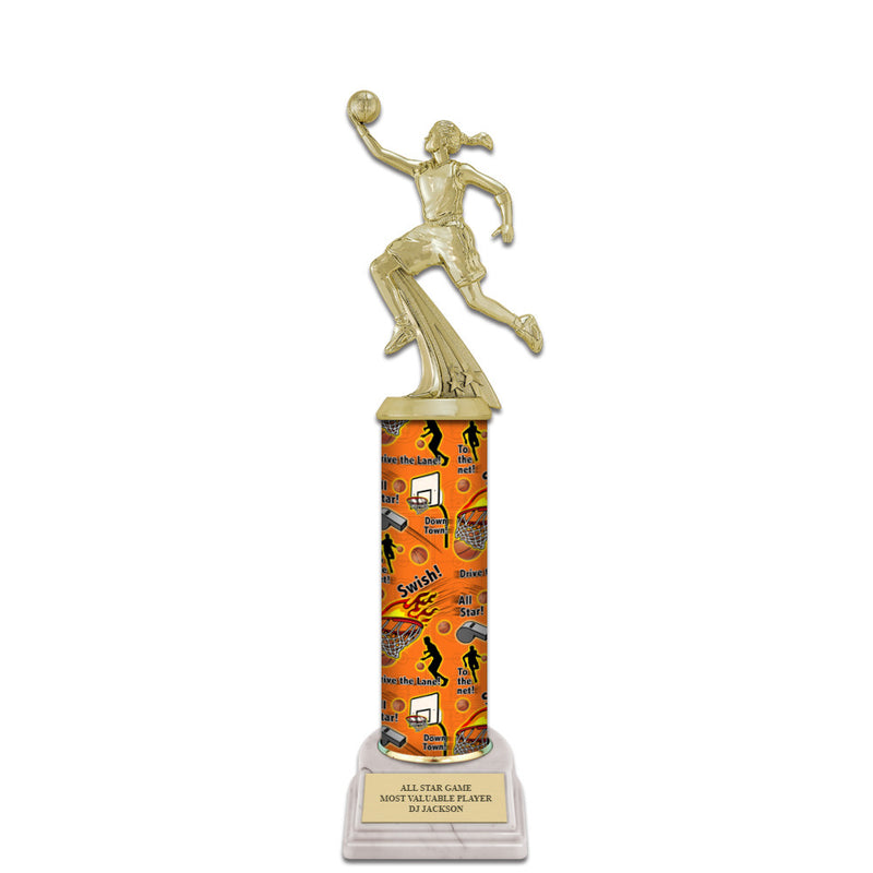 12" White Base Award Trophy