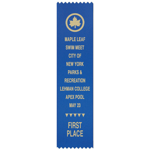 2-1/2" x 10" Custom Pinked Top Award Ribbon