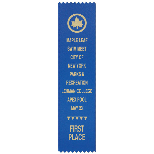 2-1/2" x 10" Custom Pinked Top Award Ribbon