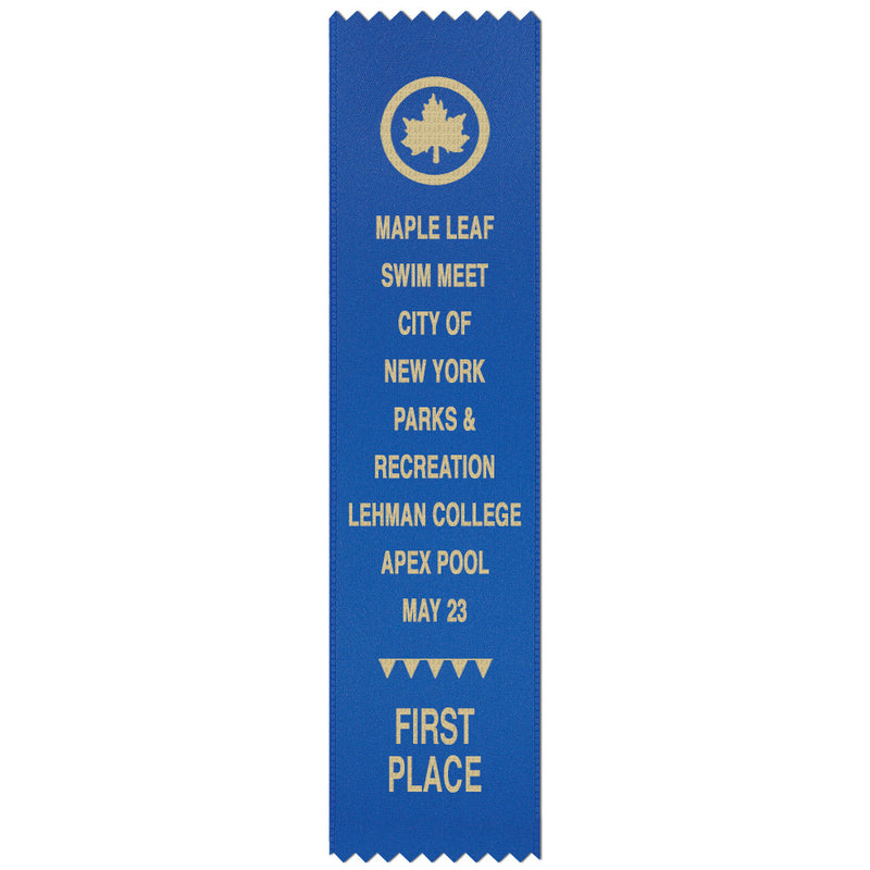 2-1/2" x 10" Custom Pinked Top Award Ribbon